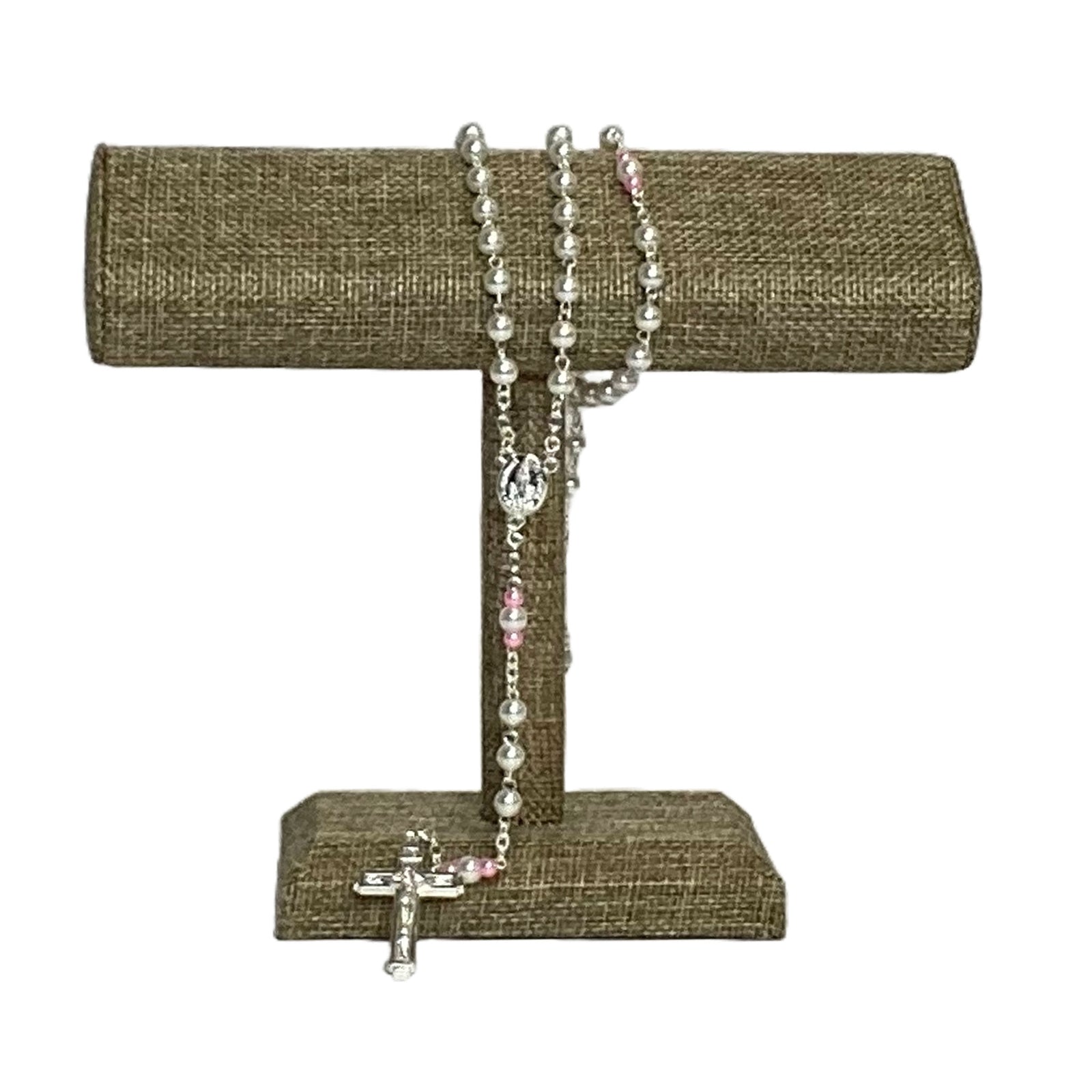 Rosary pearl/pink/Silver