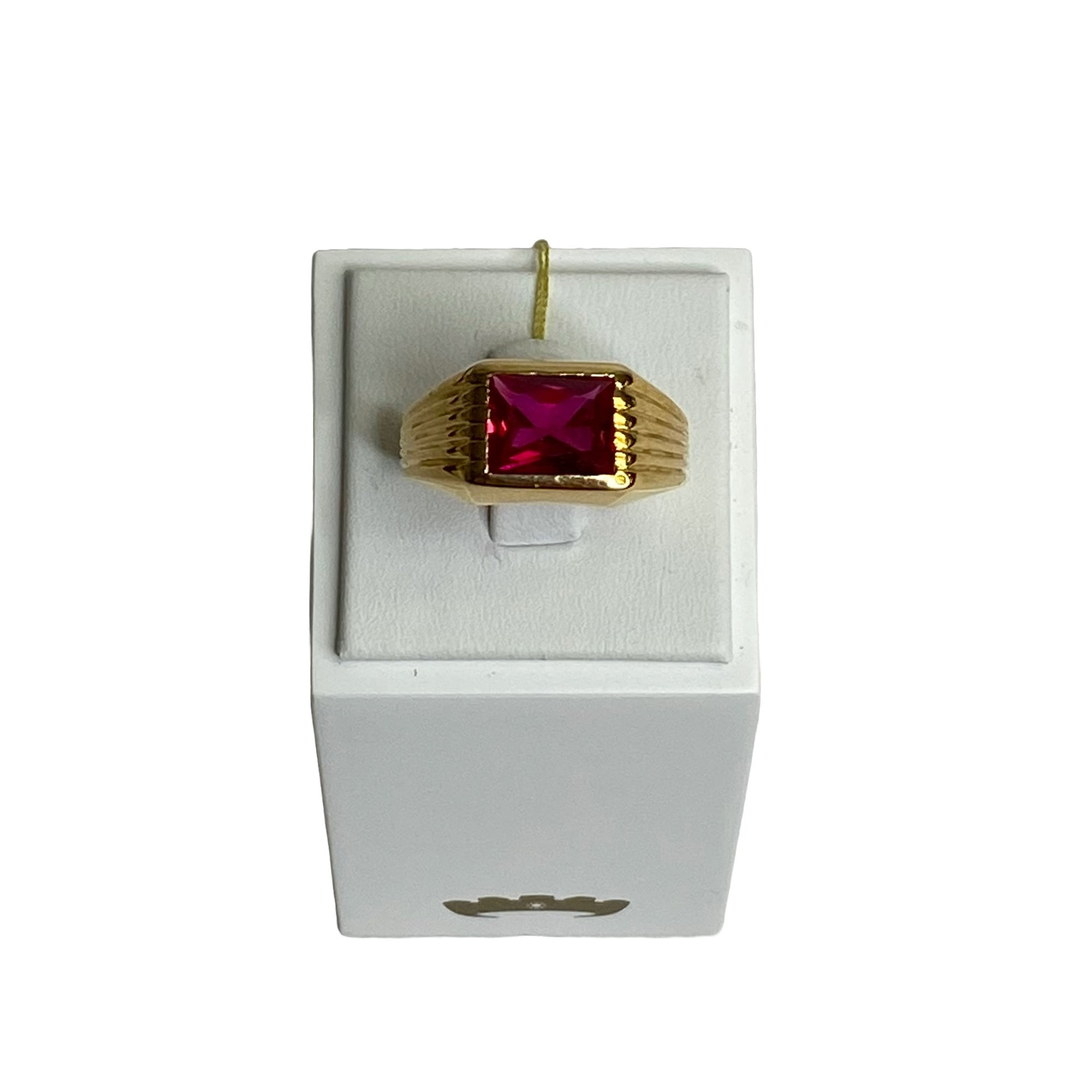 Mens Ring Red Stone