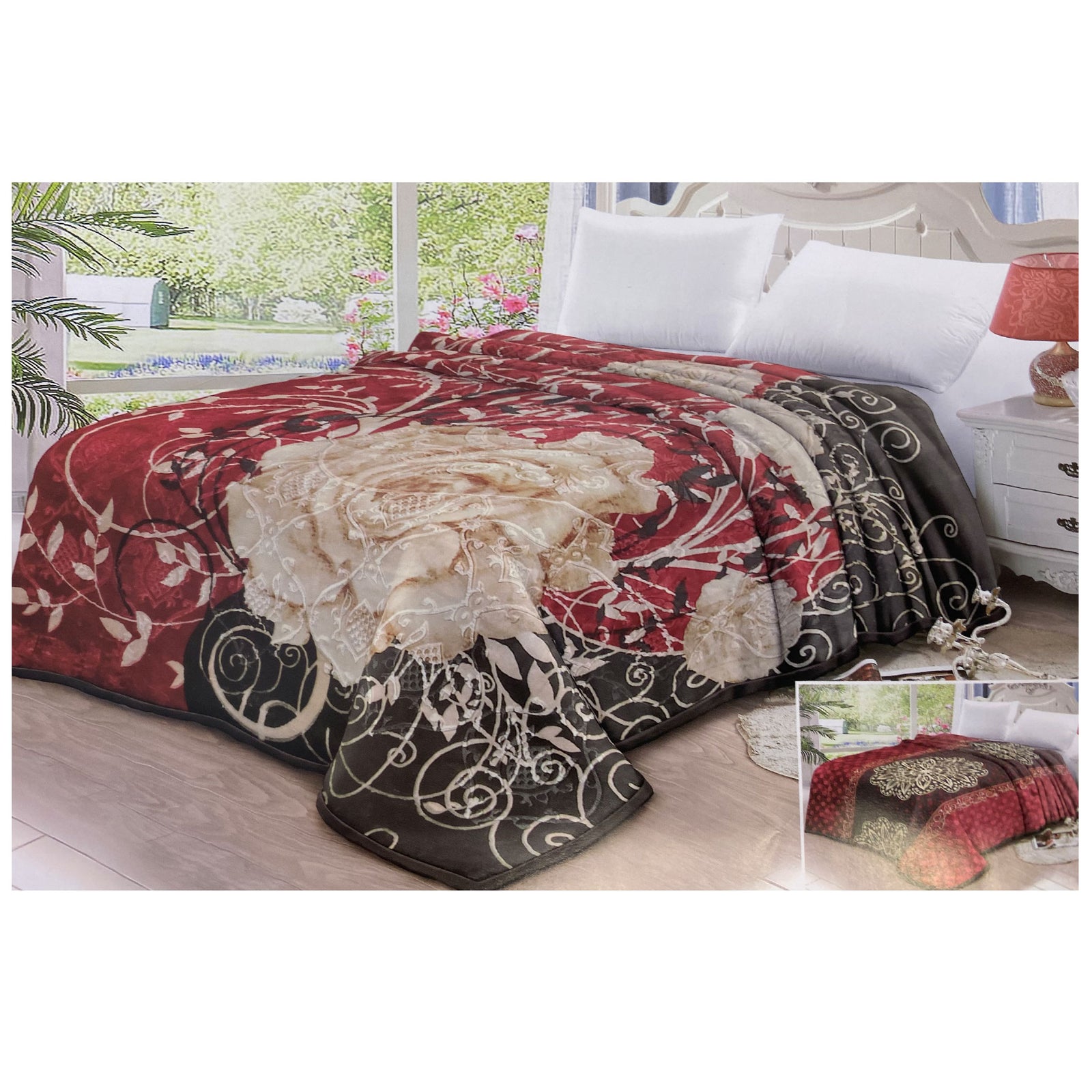 Blanket Red/Tan Queen