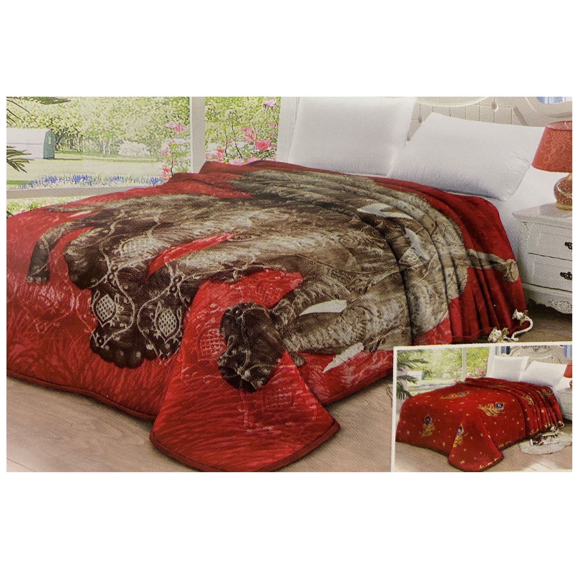 Blanket Red/Brown Queen
