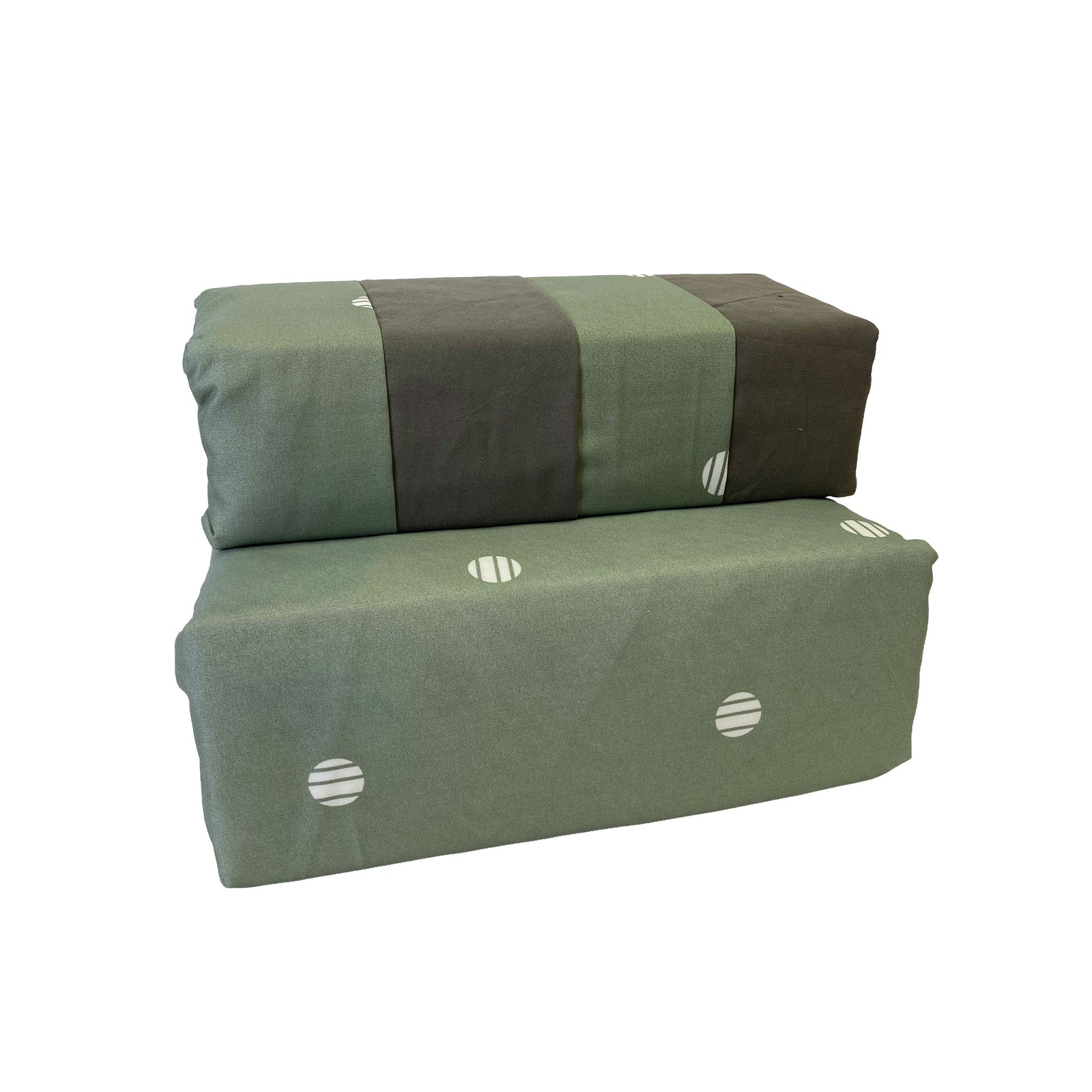 Bed Sheets King Size Grey/Green