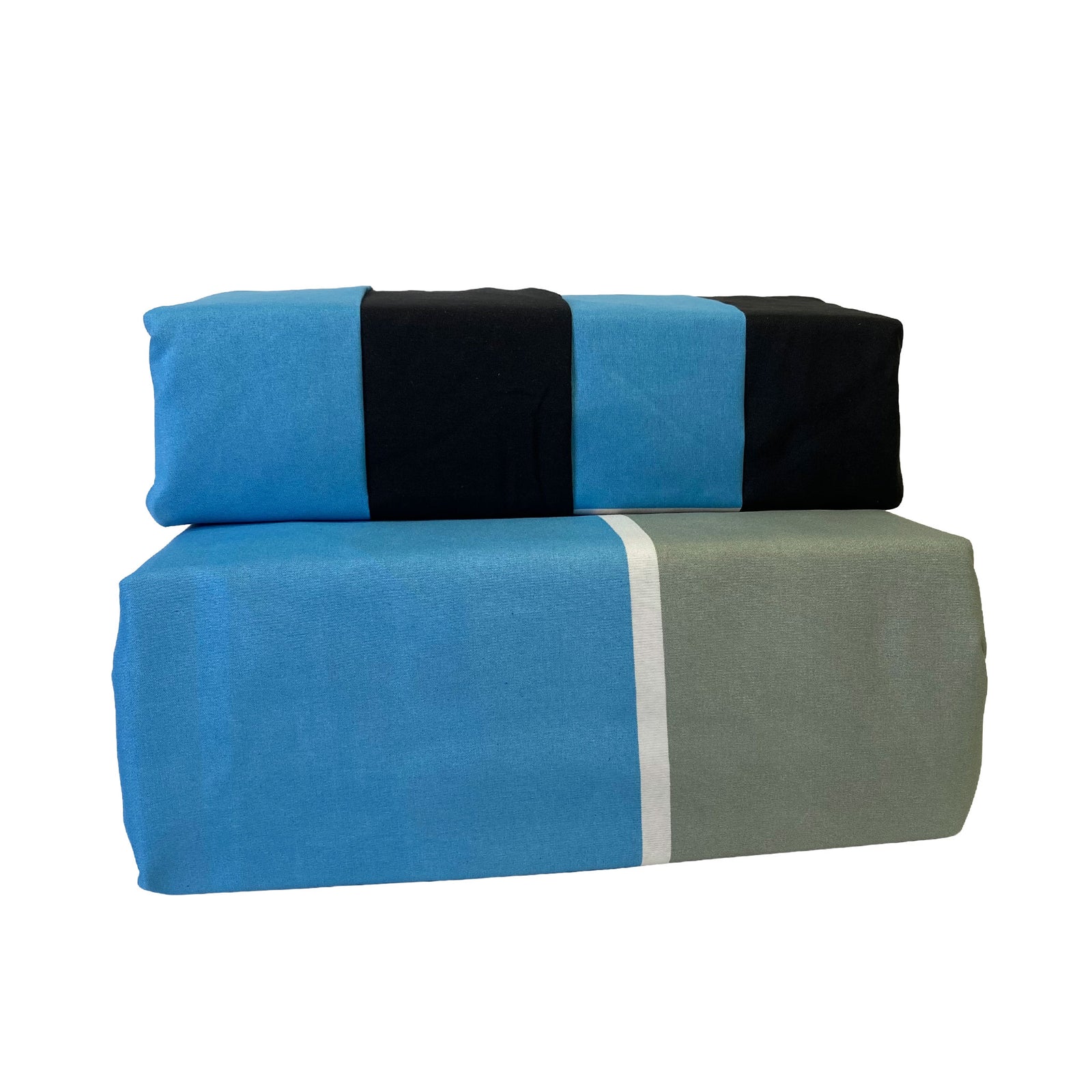 Bed Sheets King Size Blu/BLk/Gry