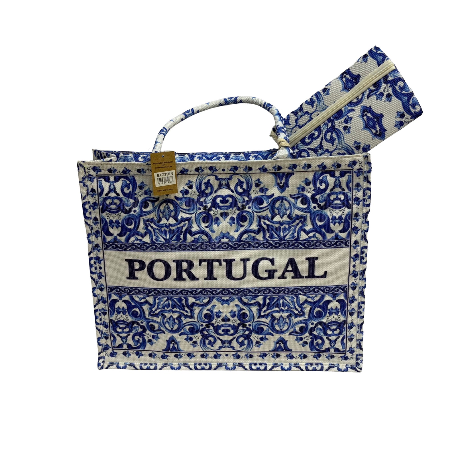 Beach Bag in Blue w/Pouch