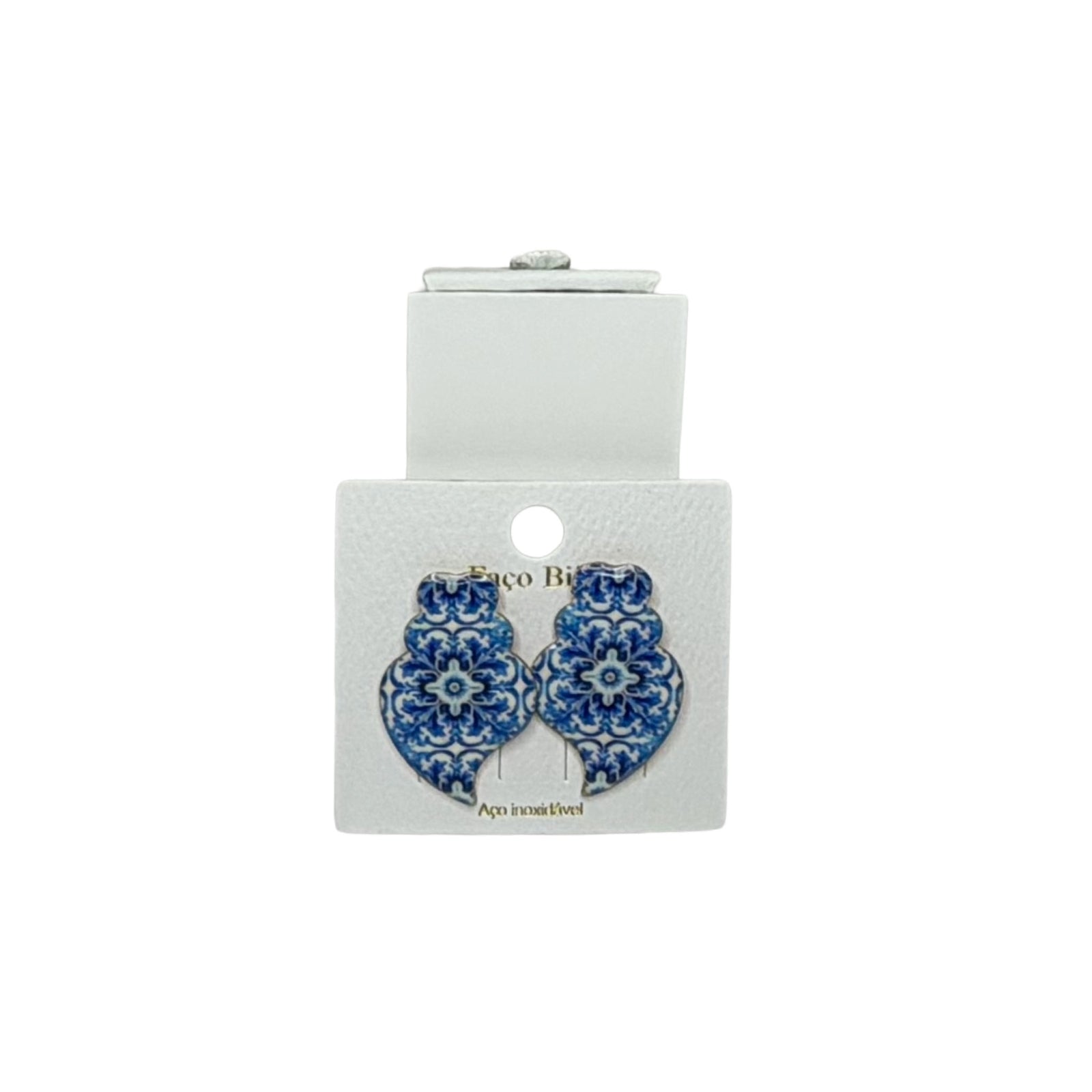 Blue Viana Heart Earrings