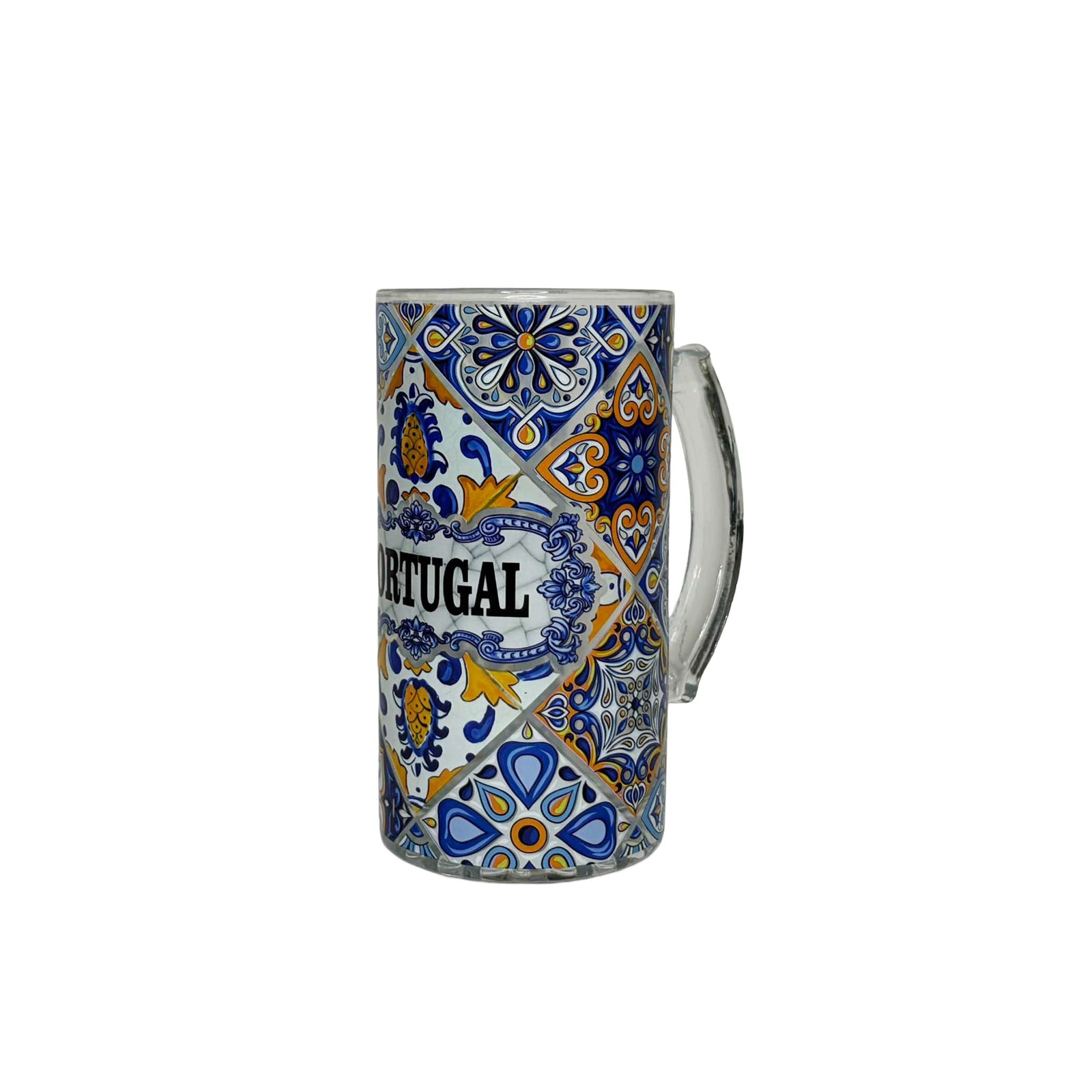 Glass Beer Mug w/Mosaic