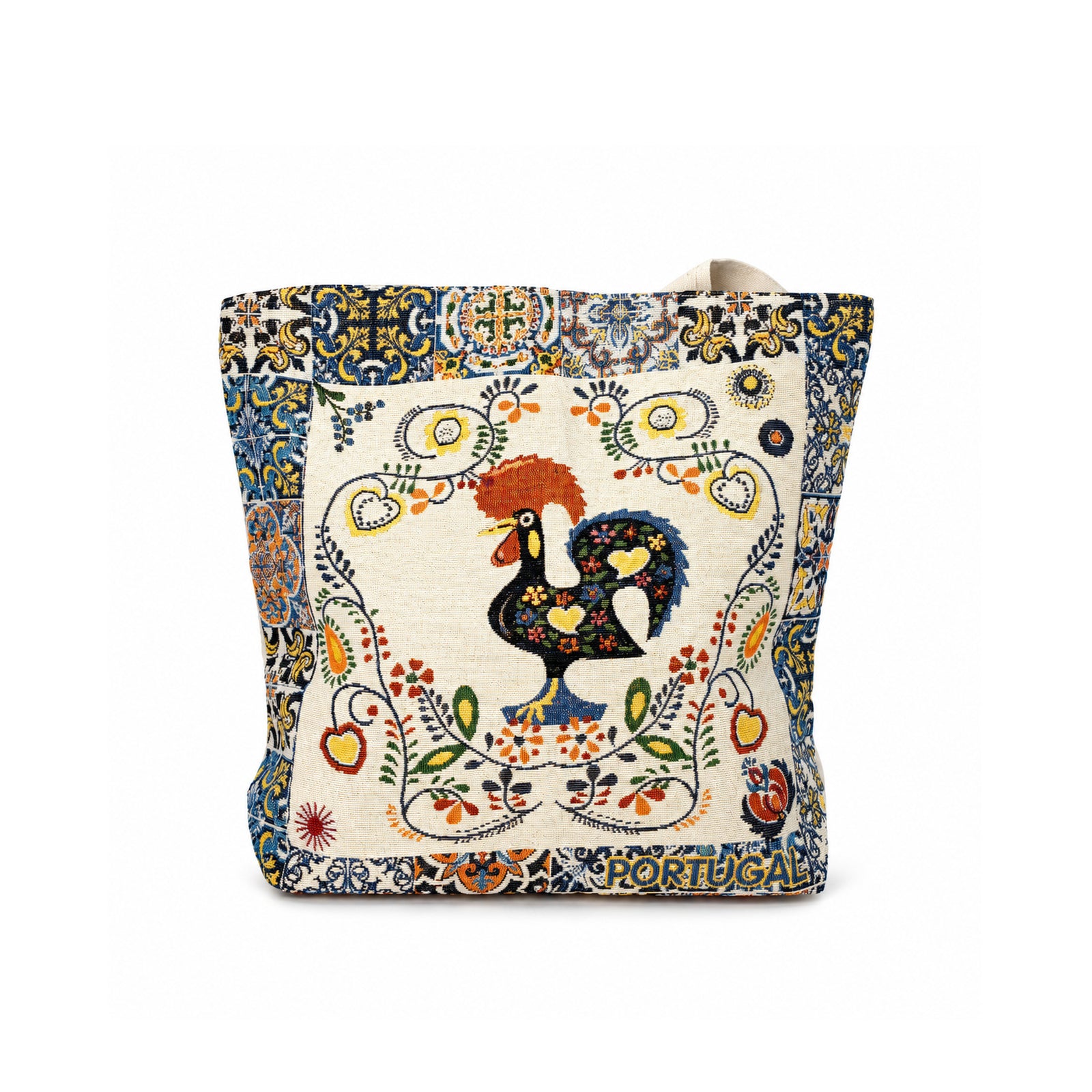Bag with Rooster in Damask
